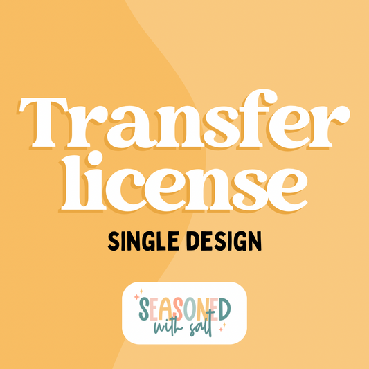 Digital design transfer license - single design
