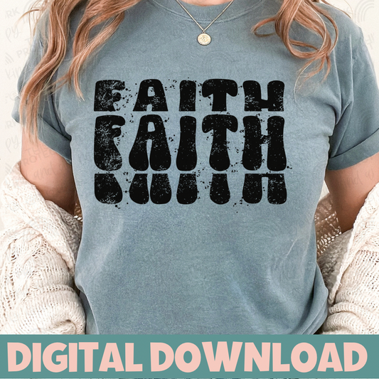 FAITH STACKED PNG Digital Download